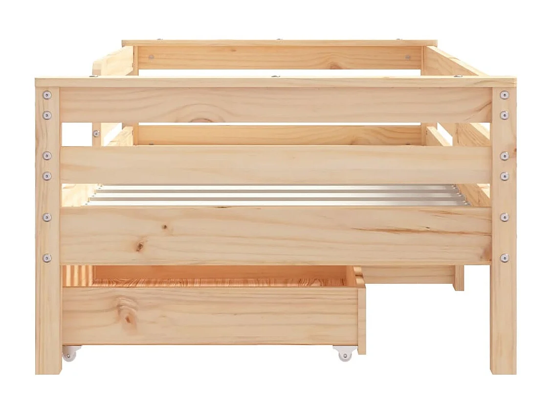 Struttura letto per bambini con cassetti 70x140 cm in legno di pino massiccio