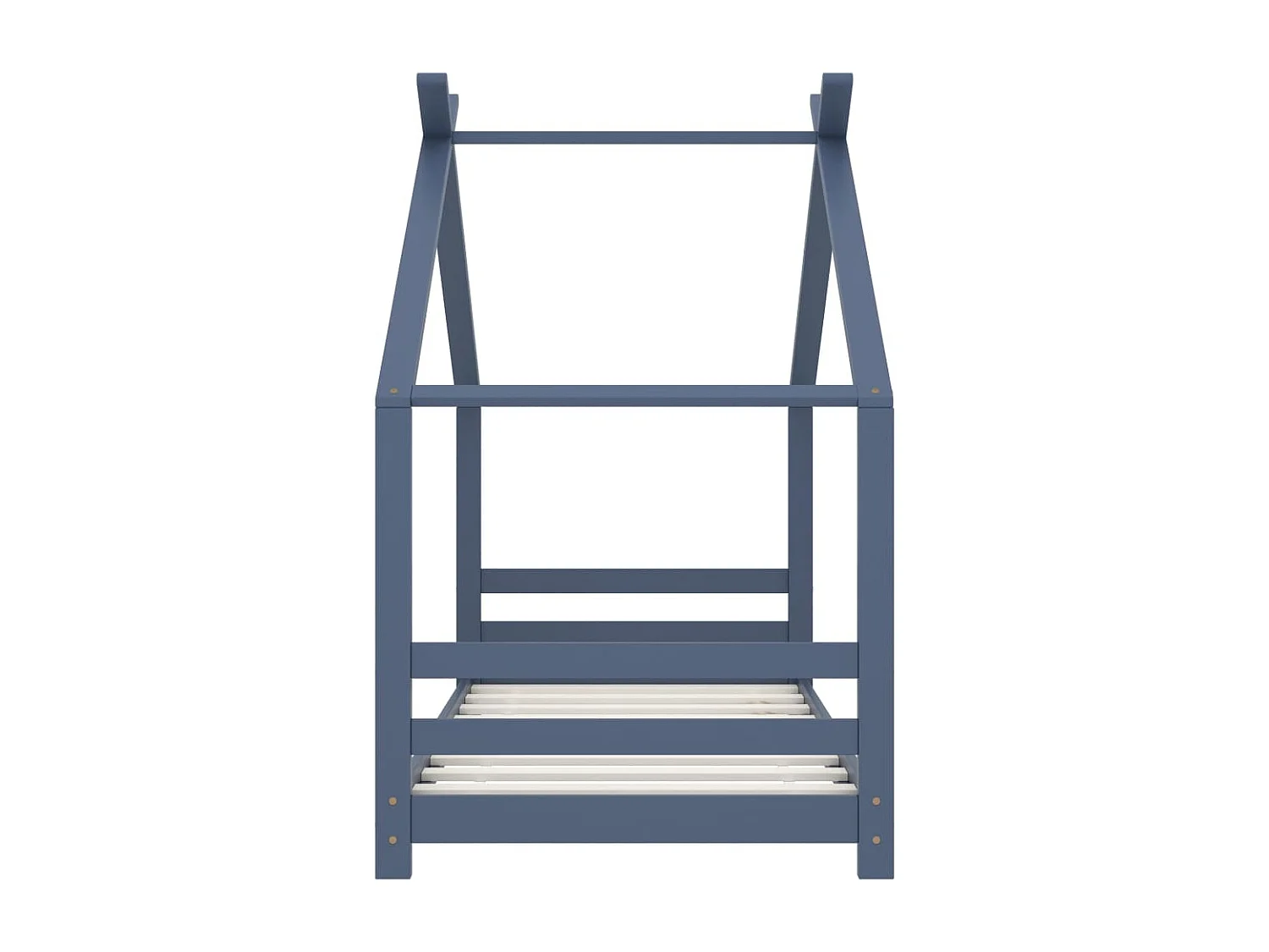 Struttura letto per bambini Grigio Legno massello di pino 80x160 cm