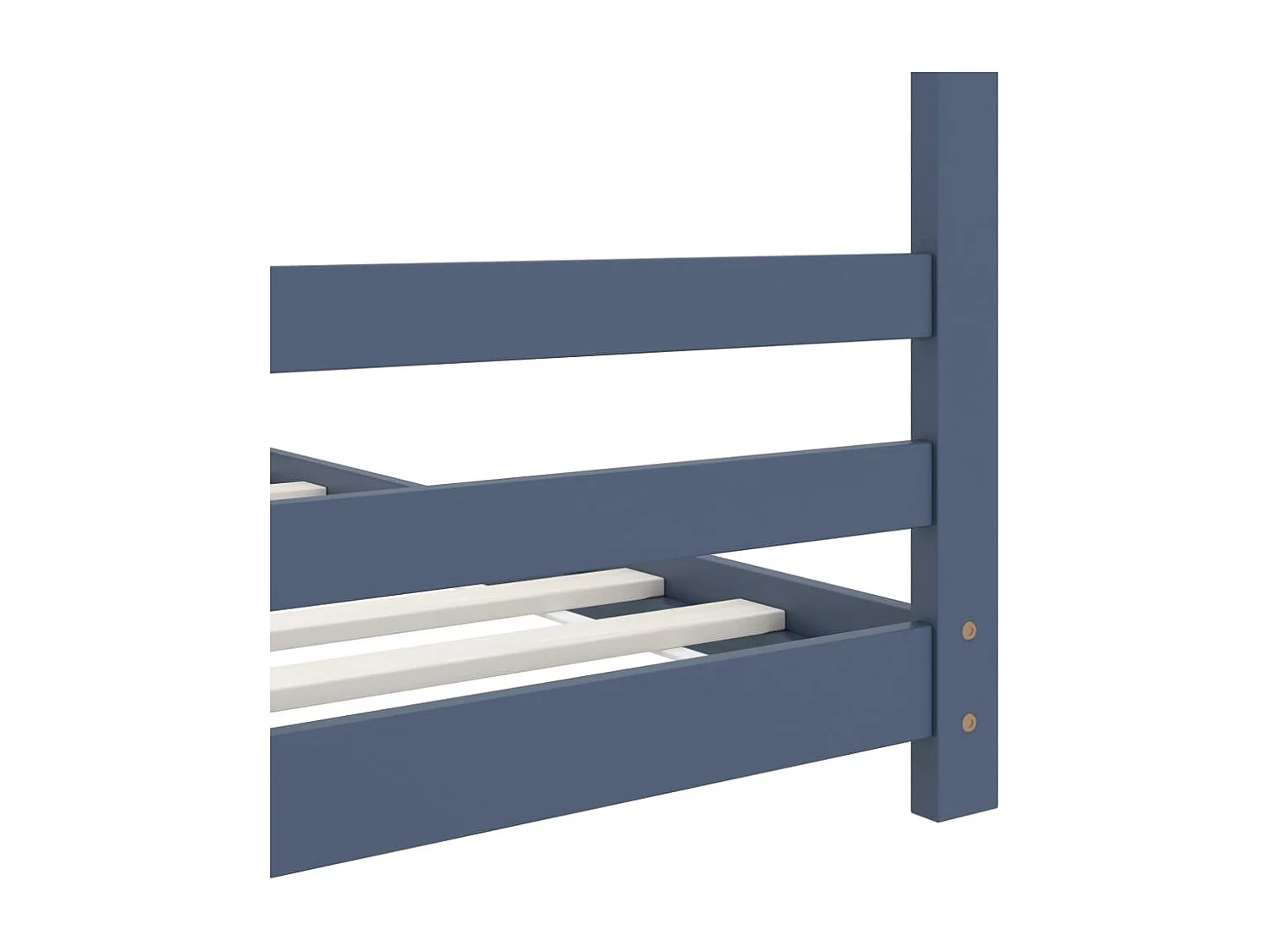 Struttura letto per bambini Grigio Legno massello di pino 80x160 cm