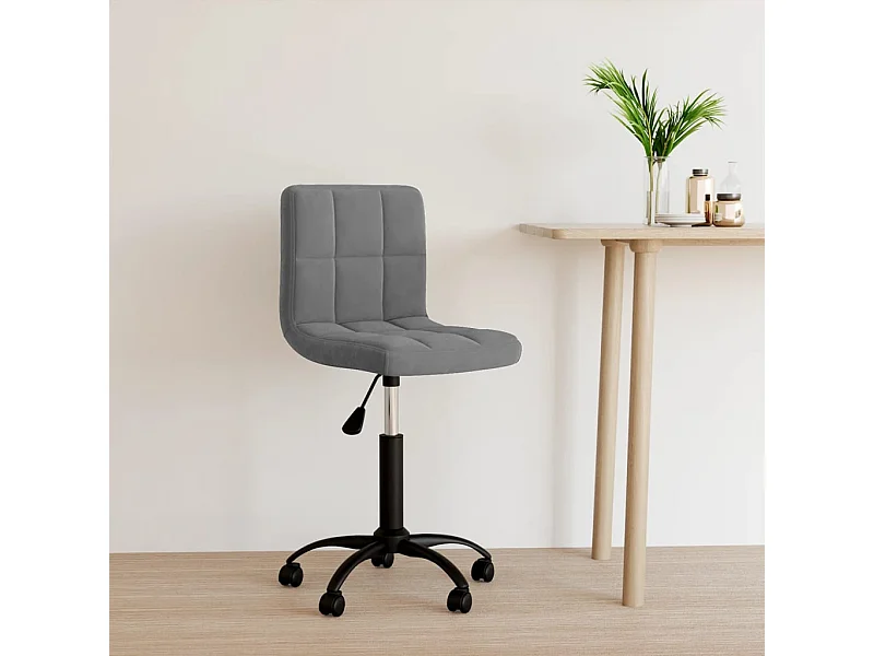 Sedia girevole da ufficio Velluto grigio scuro