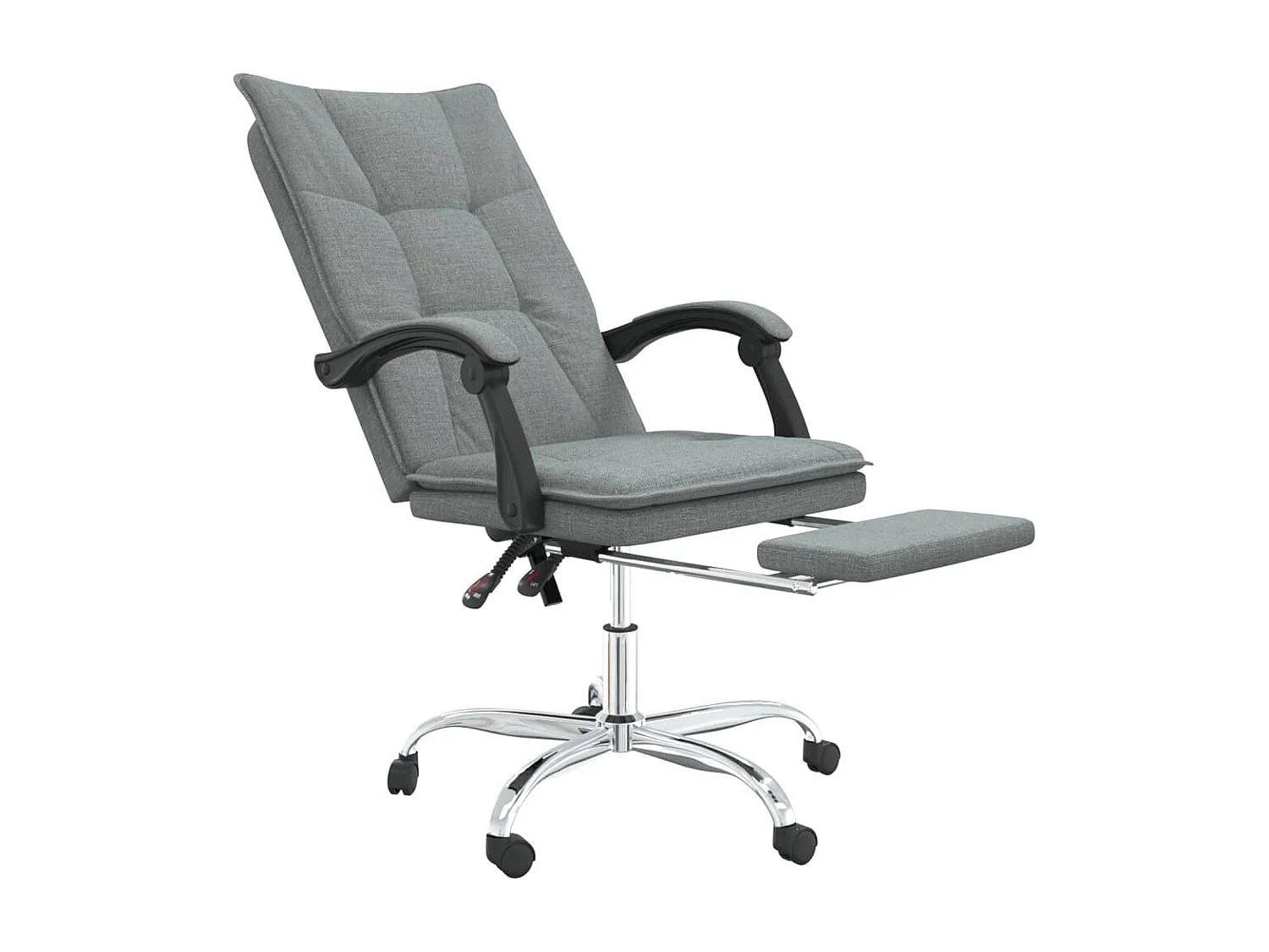 Sedia reclinabile da ufficio in tessuto grigio scuro