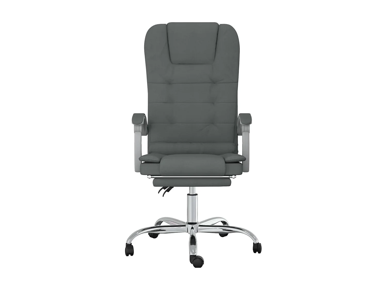 Fauteuil de massage inclinable de bureau Gris foncé Tissu
