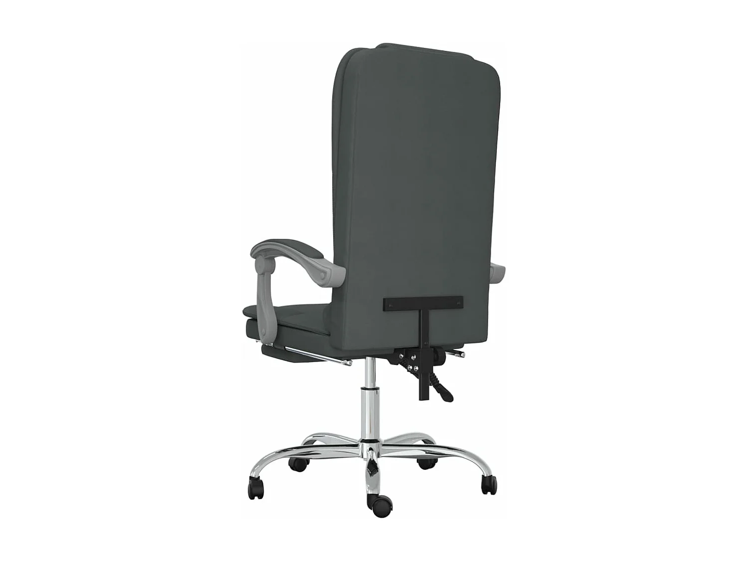 Fauteuil de massage inclinable de bureau Gris foncé Tissu