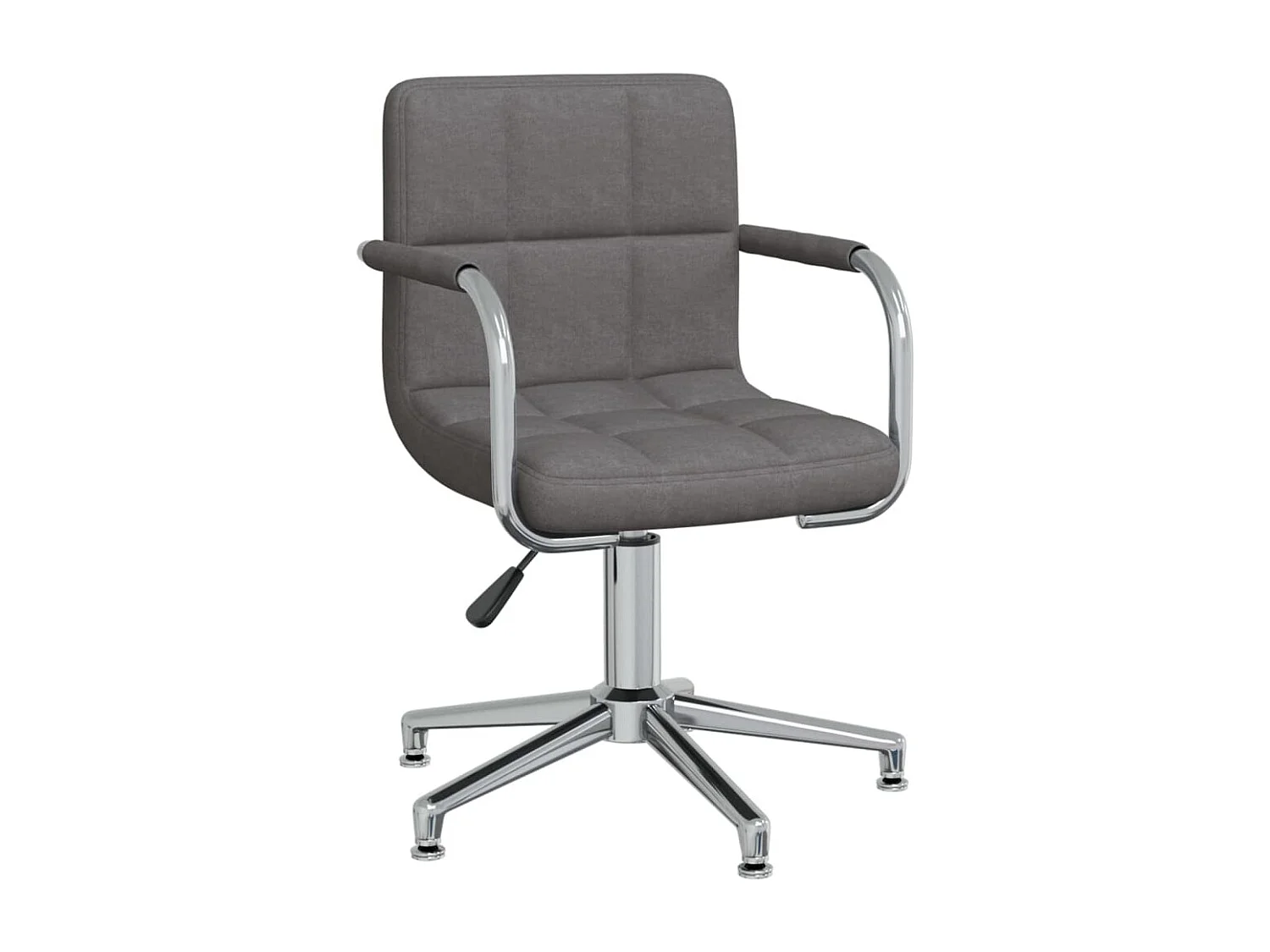 Chaise pivotante de bureau Gris foncé Tissu