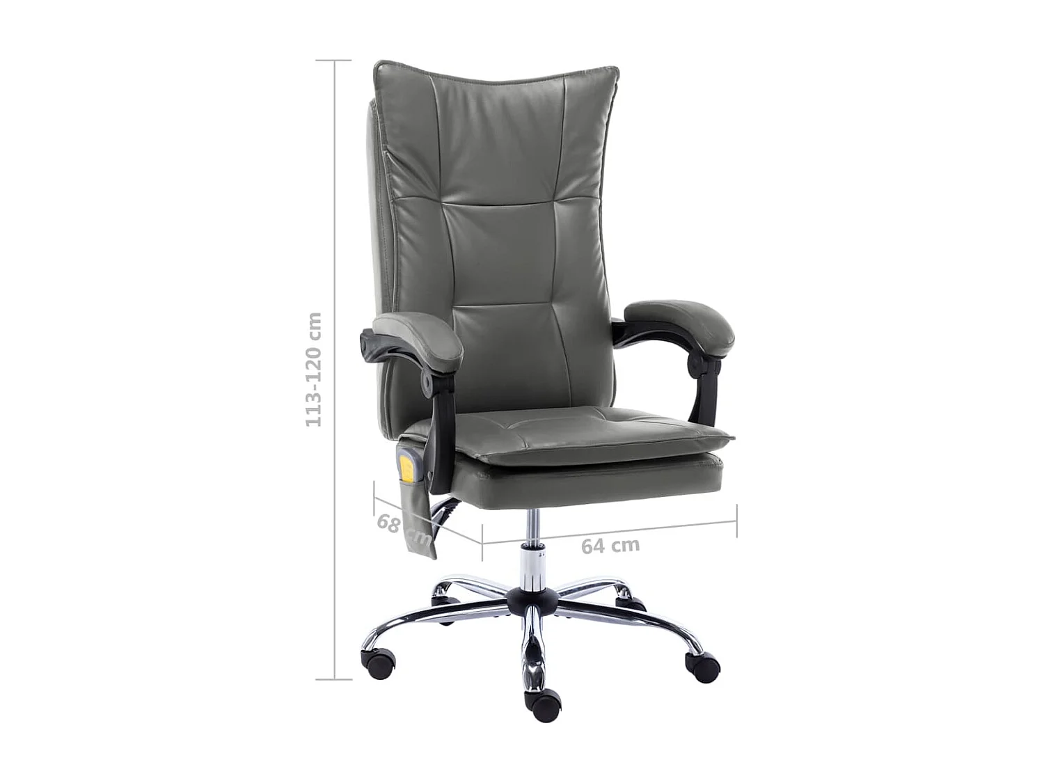 Chaise de bureau de massage Anthracite Similicuir
