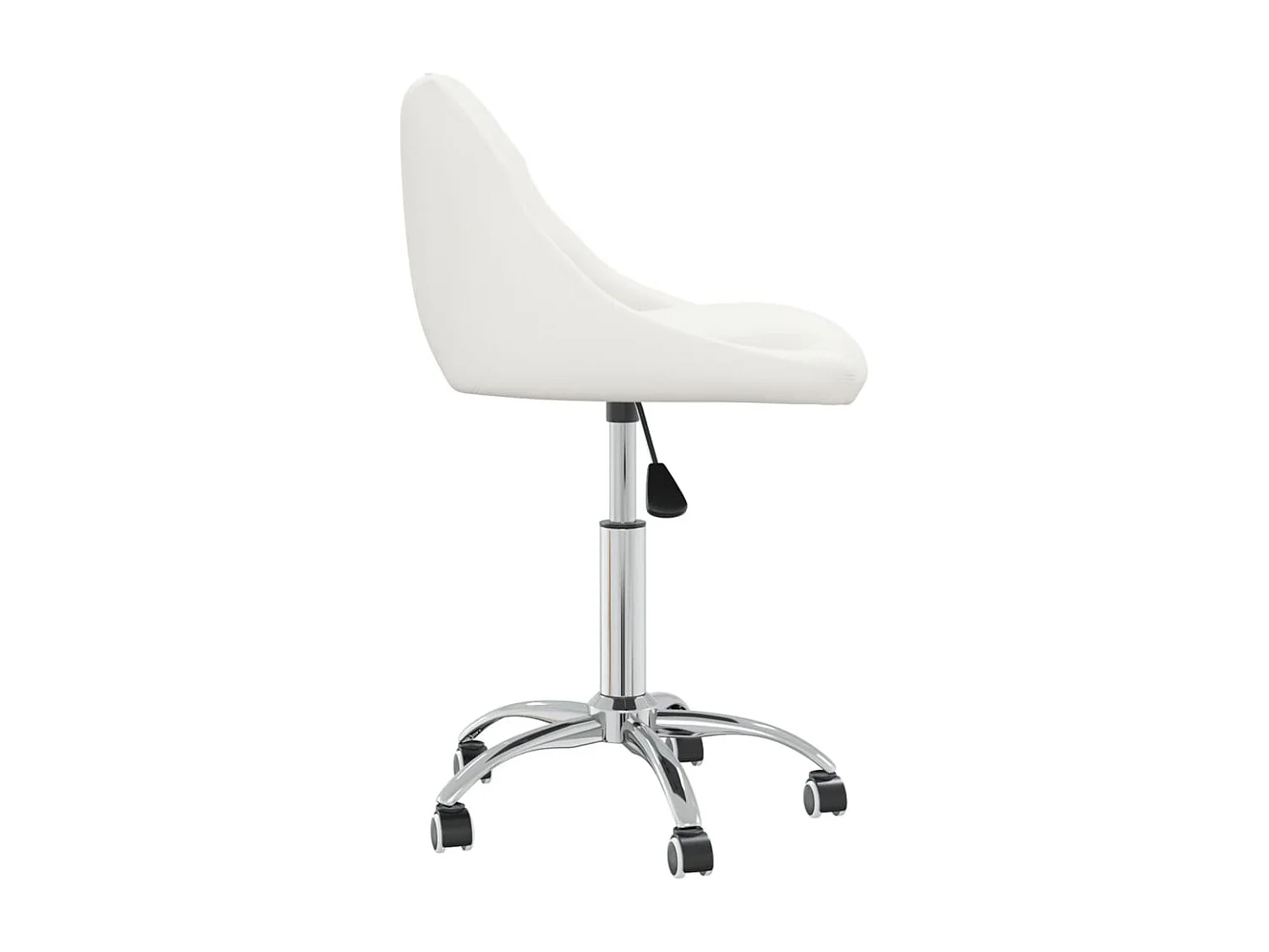 Silla de oficina giratoria de piel sintética blanca