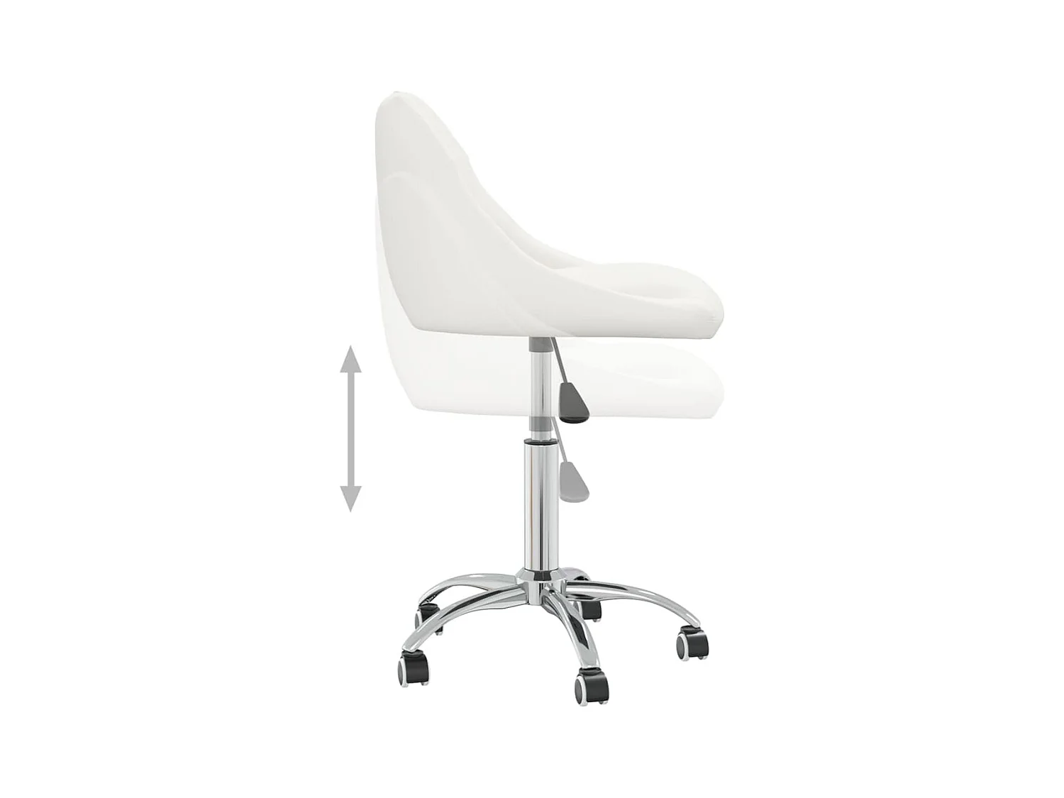 Chaise pivotante de bureau Blanc Similicuir