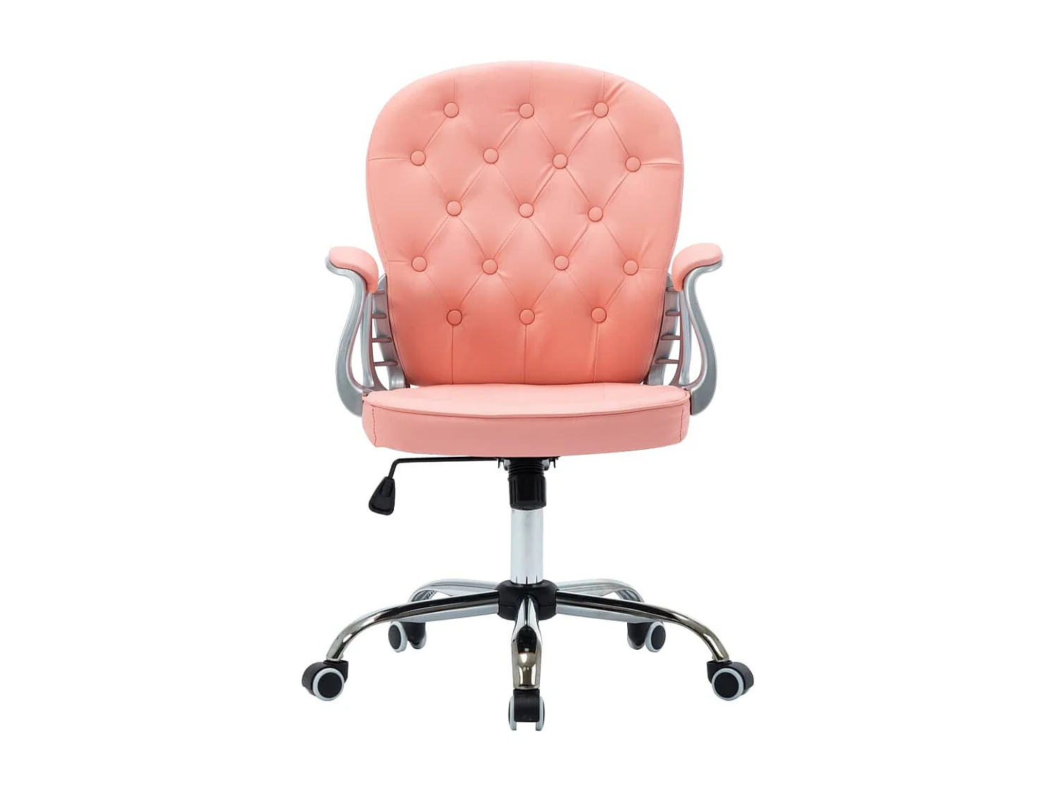 Sedia da ufficio girevole in ecopelle rosa