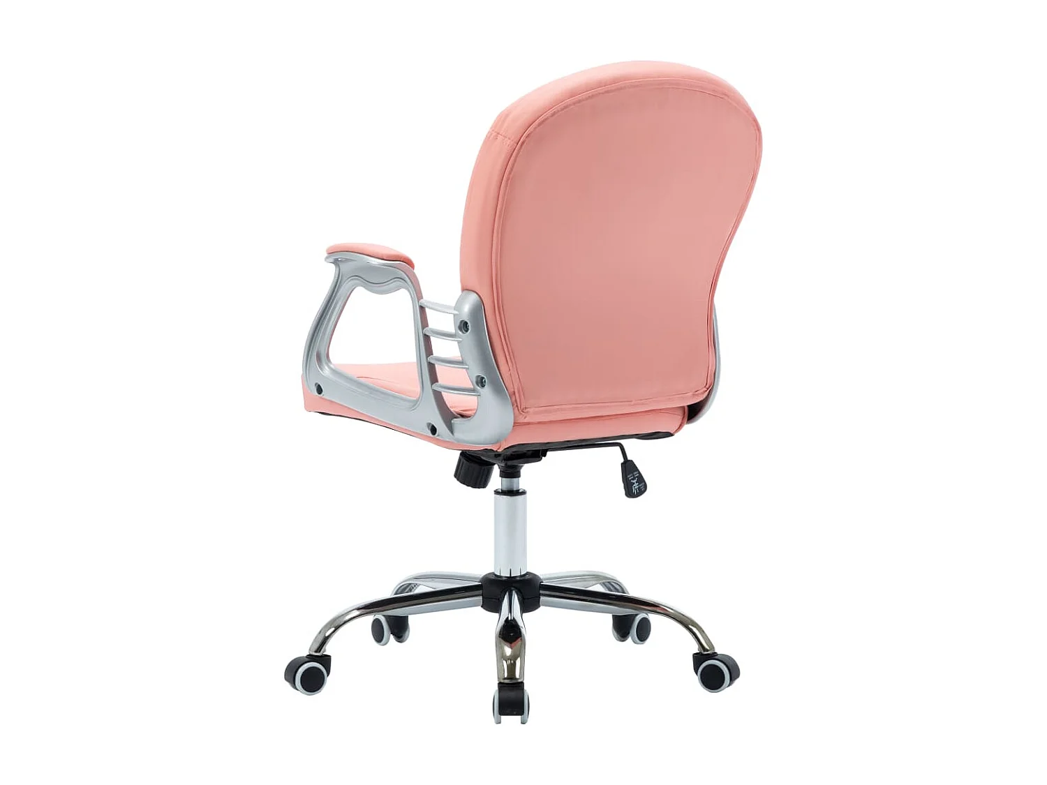 Sedia da ufficio girevole in ecopelle rosa