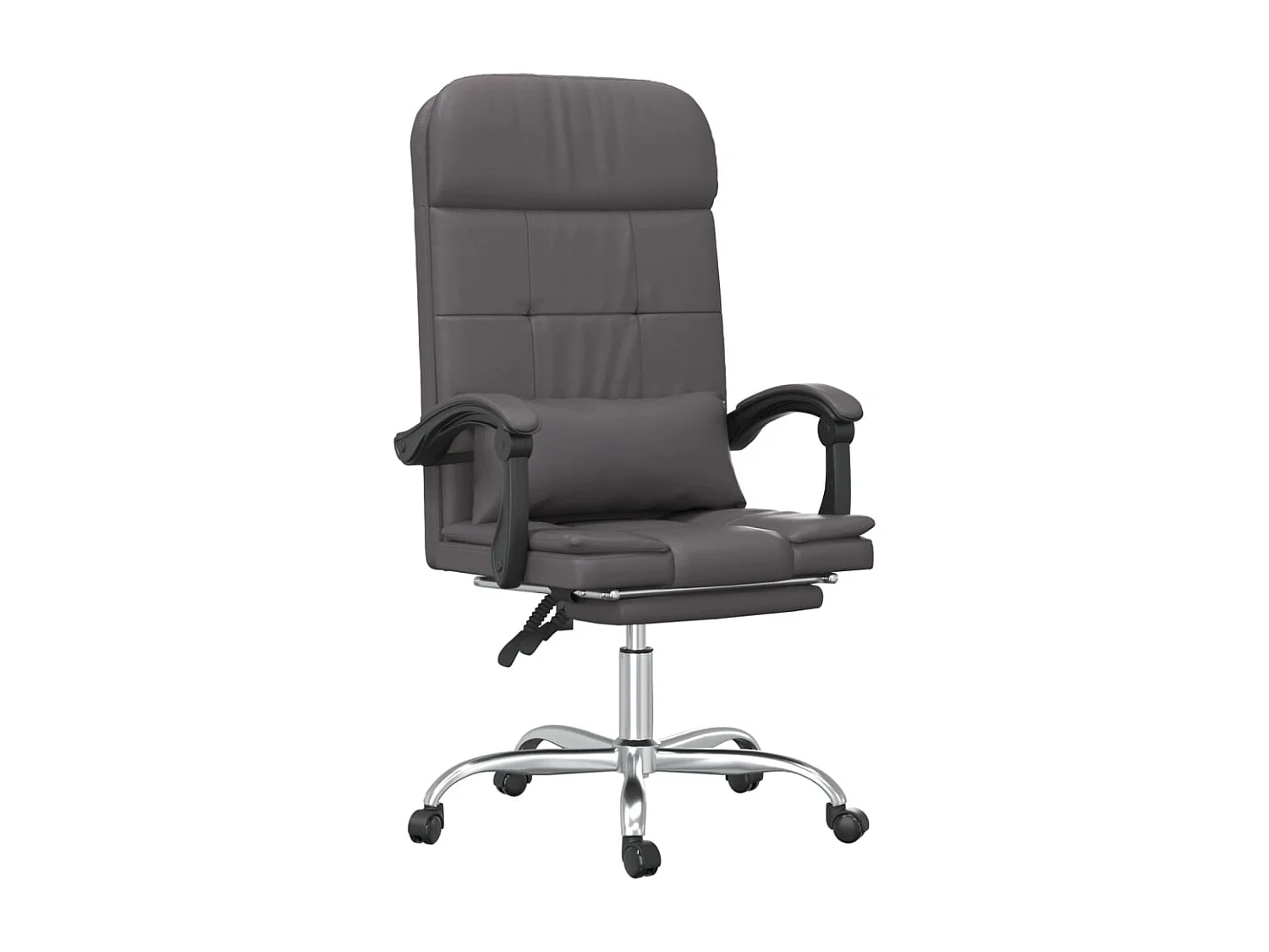 Fauteuil de massage inclinable de bureau Gris Similicuir