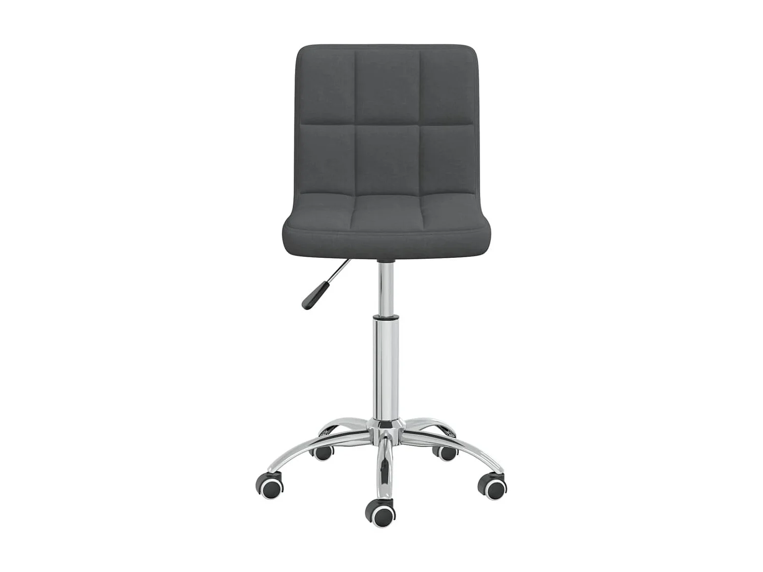 Chaise pivotante de bureau Gris foncé Tissu