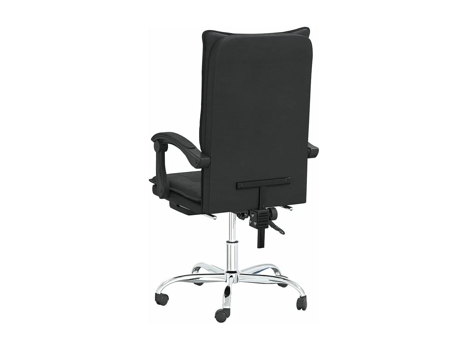 Sedia reclinabile da ufficio in ecopelle nera