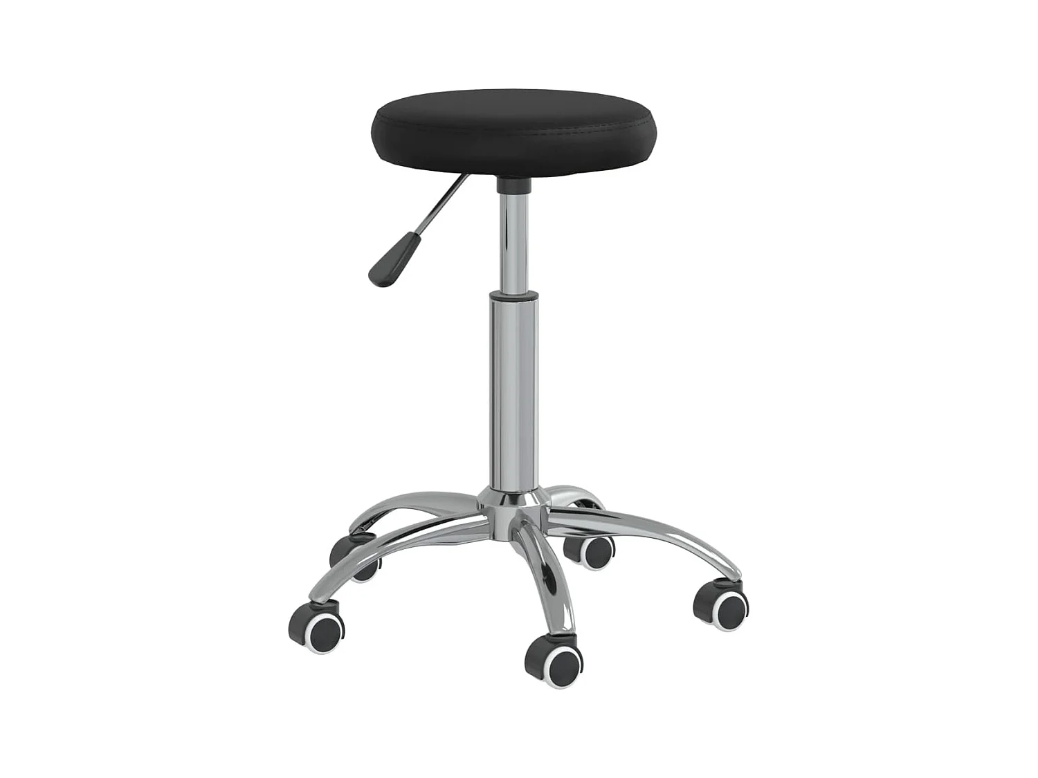 Sedia girevole da ufficio in ecopelle nera