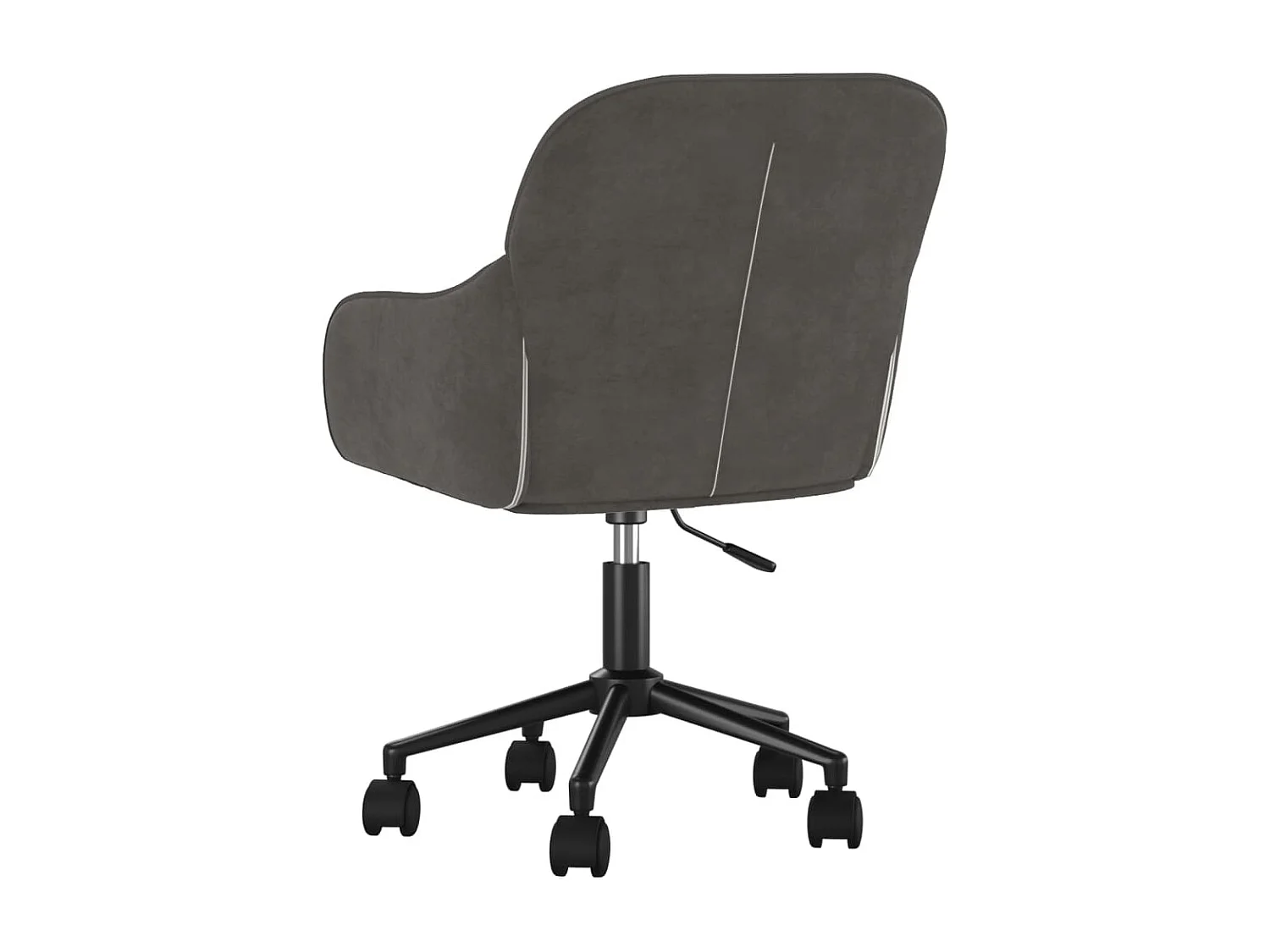 Chaise pivotante de bureau Gris foncé Velours