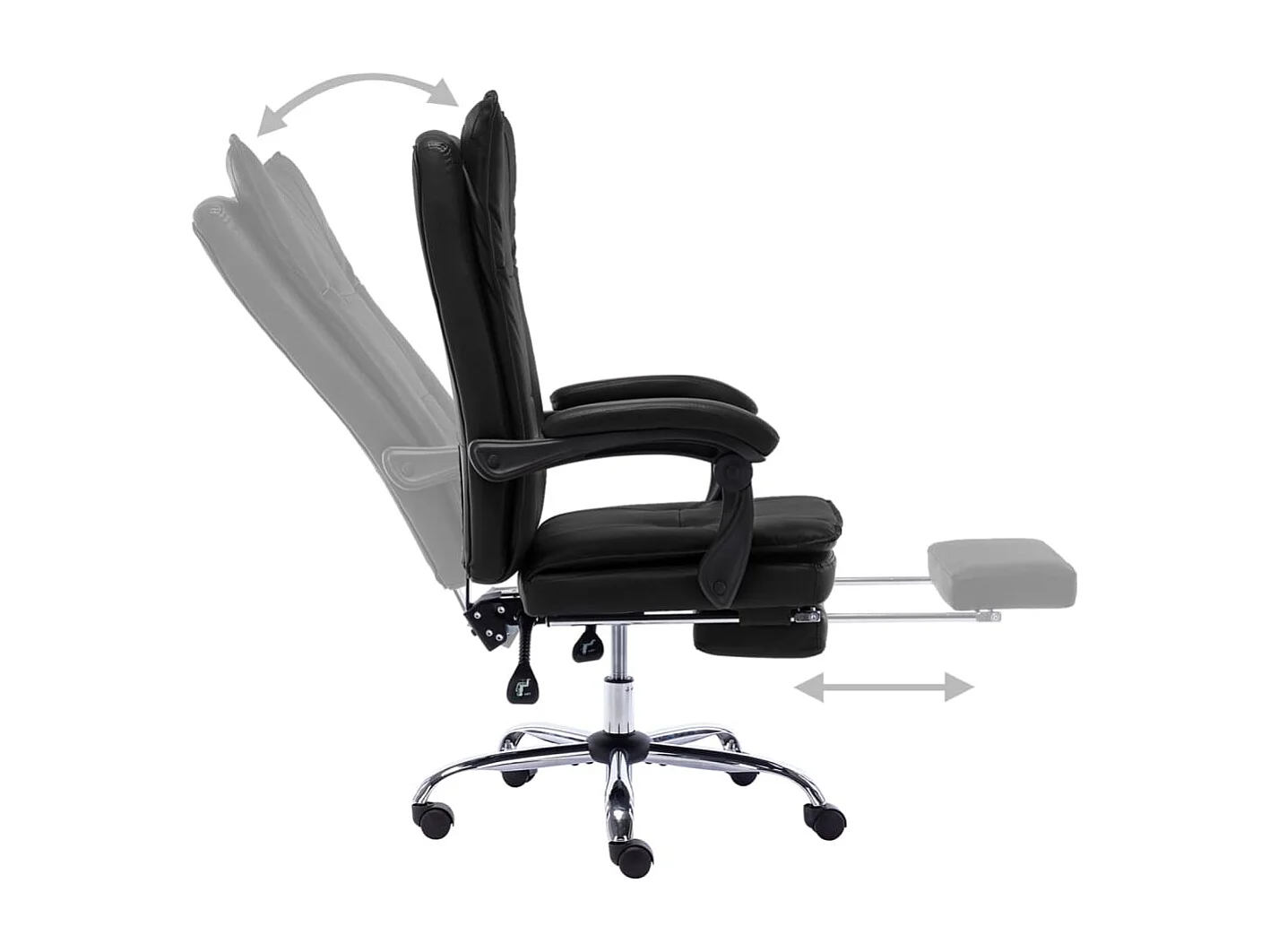 Chaise de bureau Noir Similicuir