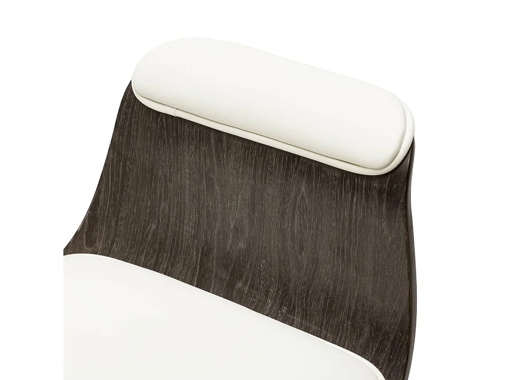 Bürostuhl Weiß Bugholz und Kunstleder