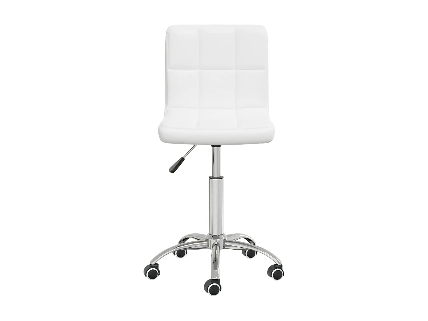 Chaise de bureau pivotante Blanc Similicuir