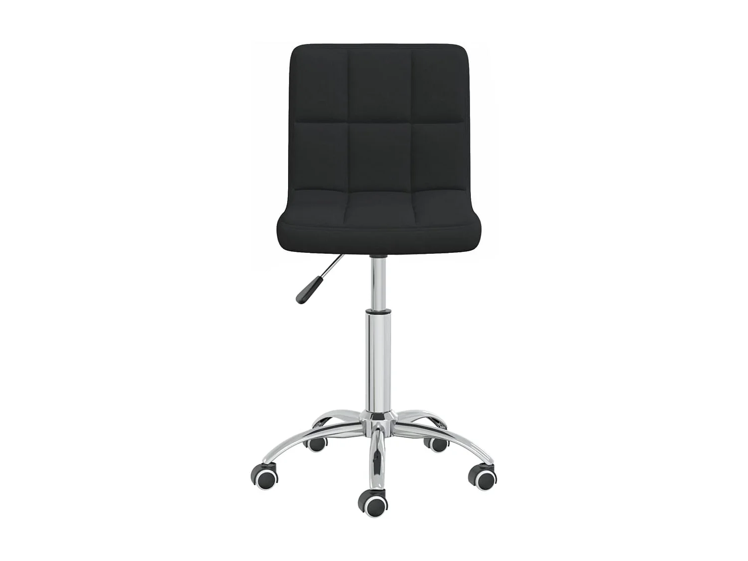 Chaise pivotante de bureau Noir Tissu