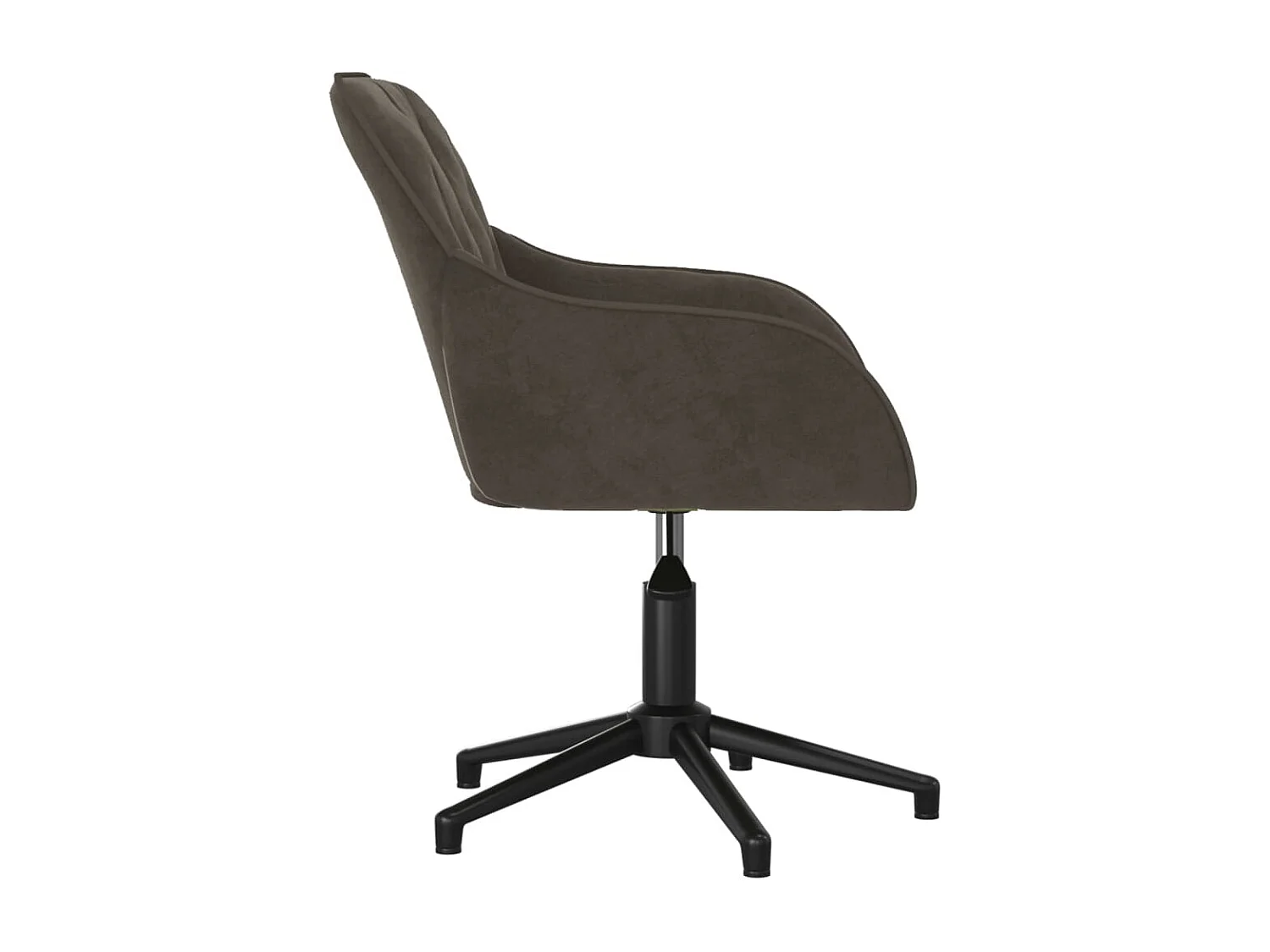 Sedia girevole da ufficio Velluto grigio scuro