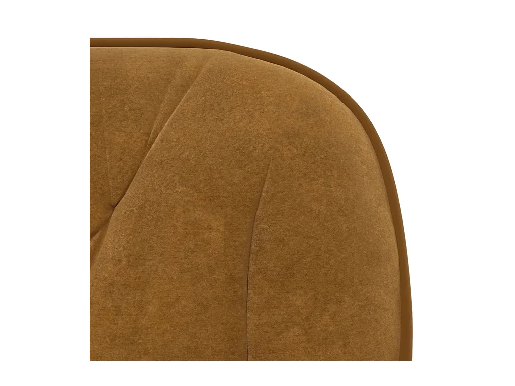 Chaise pivotante de bureau Marron Velours