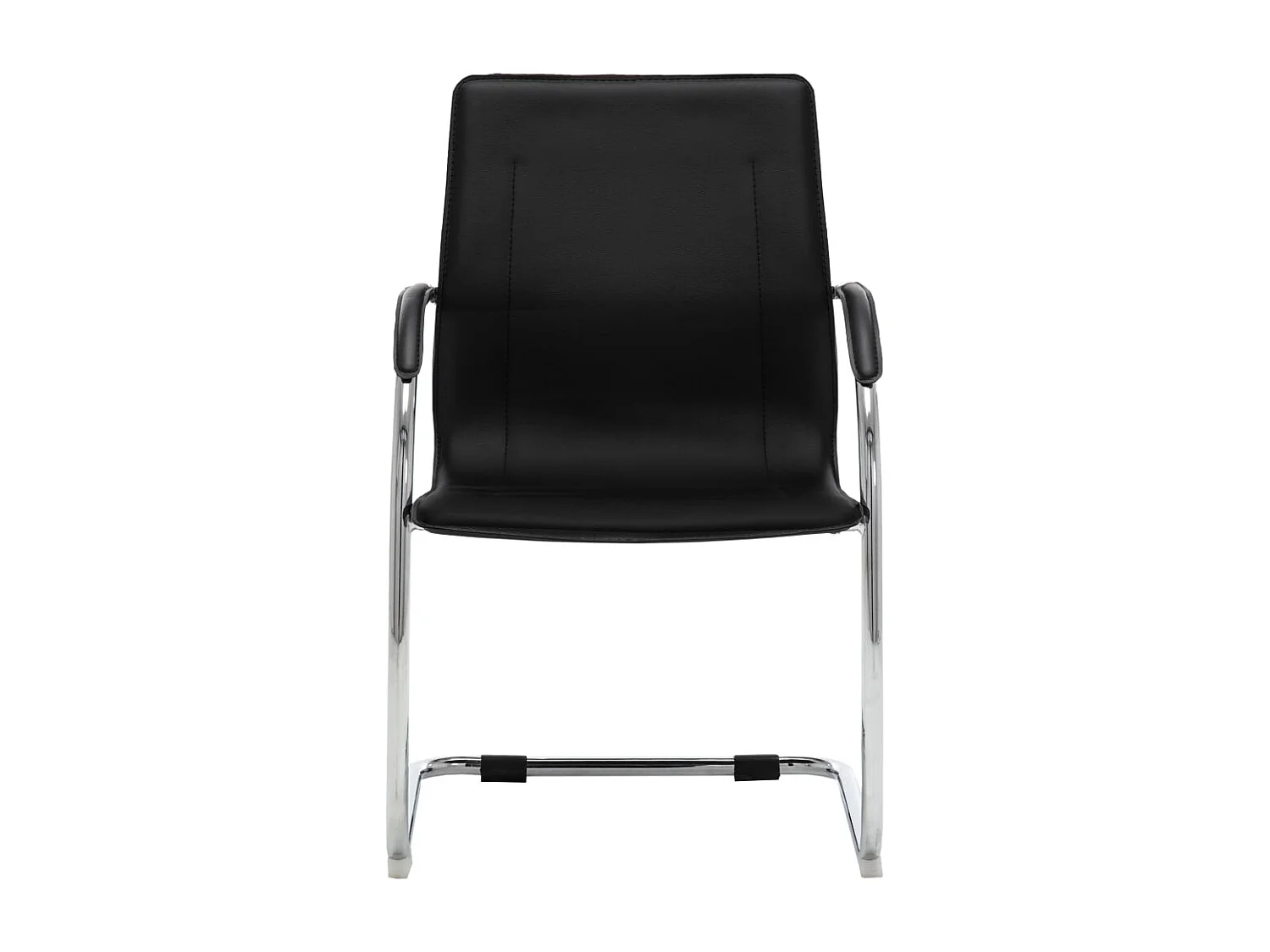 Chaise de bureau cantilever Noir Similicuir