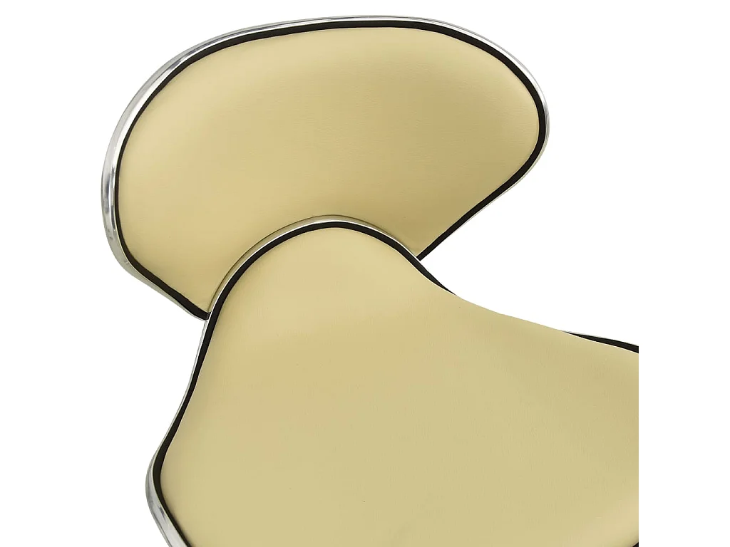 Chaise de bureau Crème Similicuir