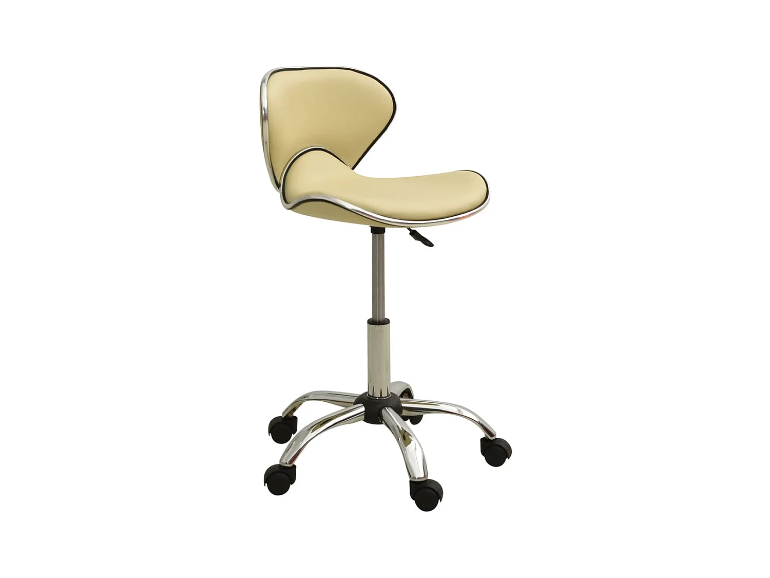 Chaise de bureau Crème Similicuir