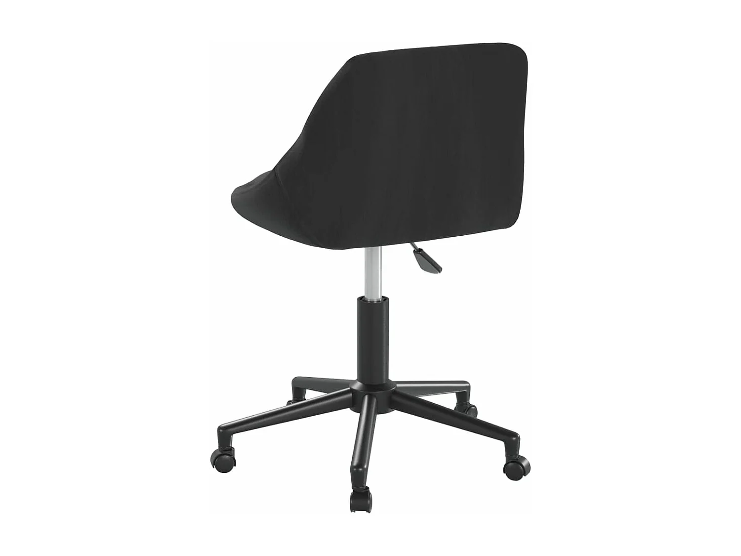 Silla giratoria de oficina de terciopelo negro