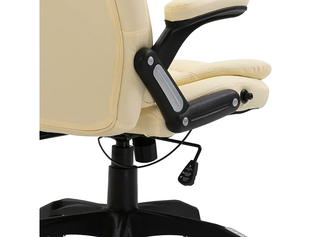 Chaise de bureau Crème Similicuir