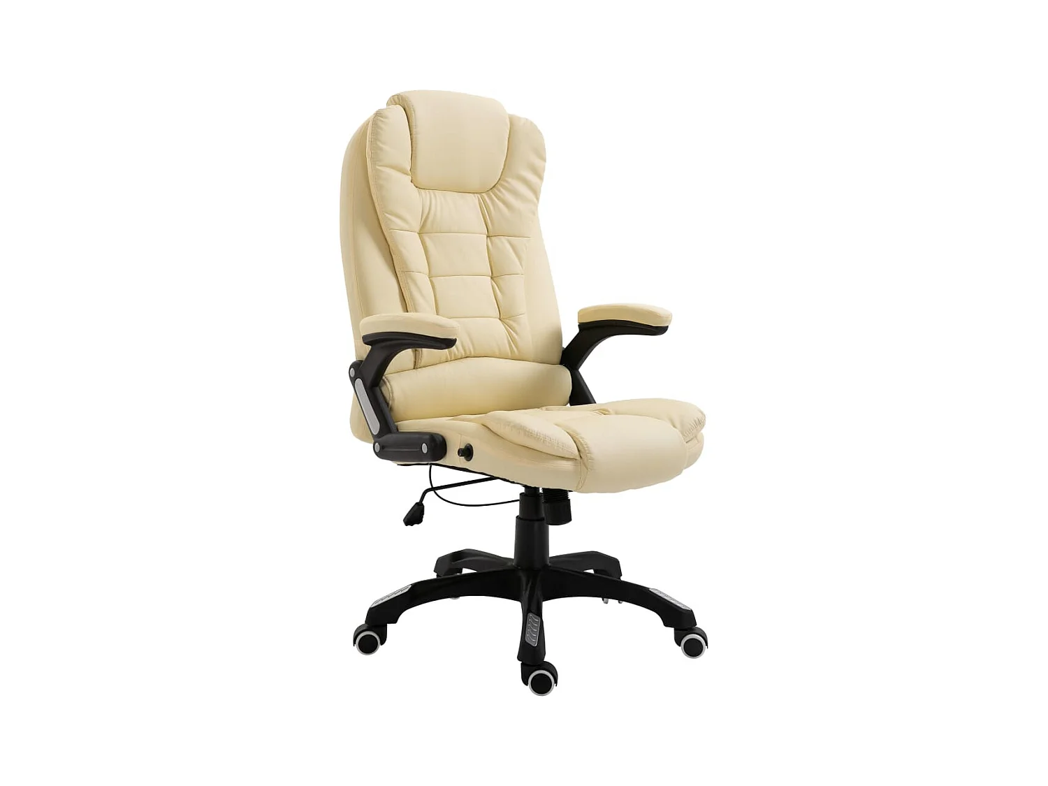 Chaise de bureau Crème Similicuir