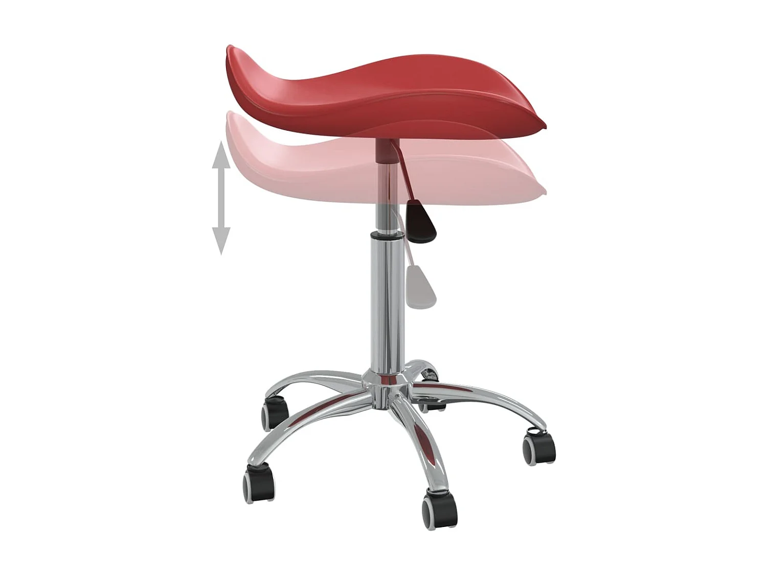 Chaise de bureau Rouge bordeaux Similicuir