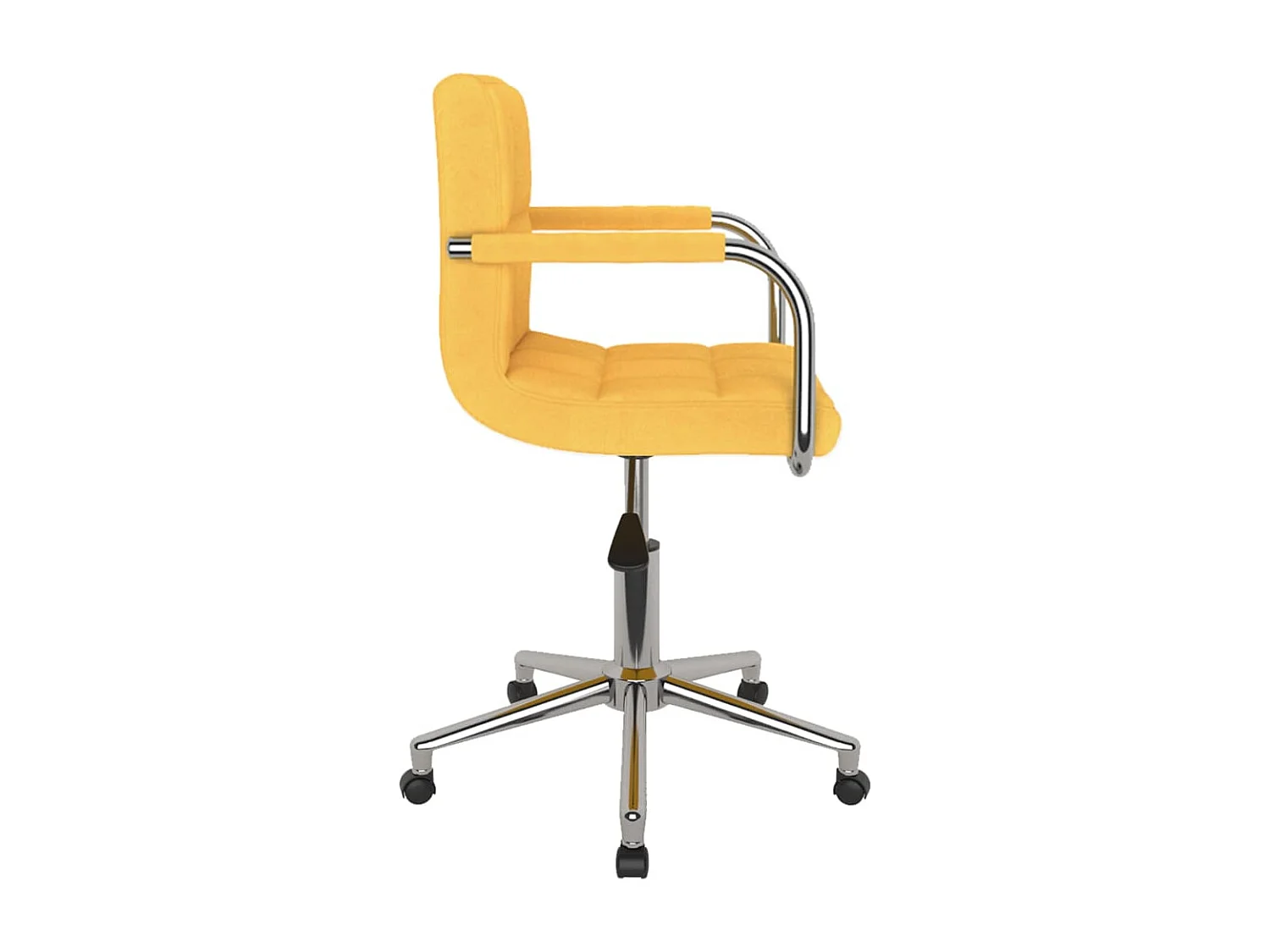 Sedia da ufficio girevole Tessuto giallo senape