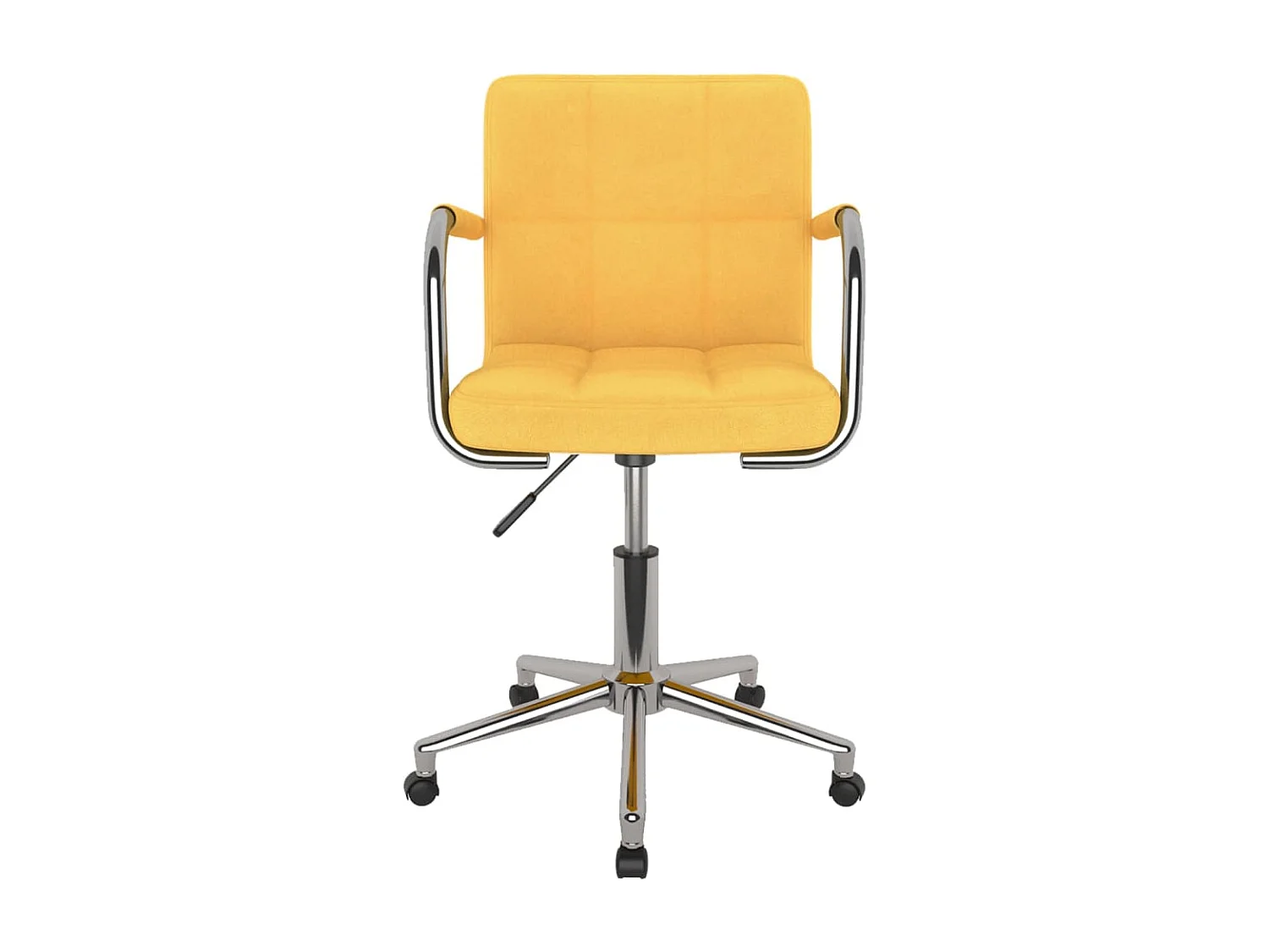 Chaise pivotante de bureau Jaune moutarde Tissu
