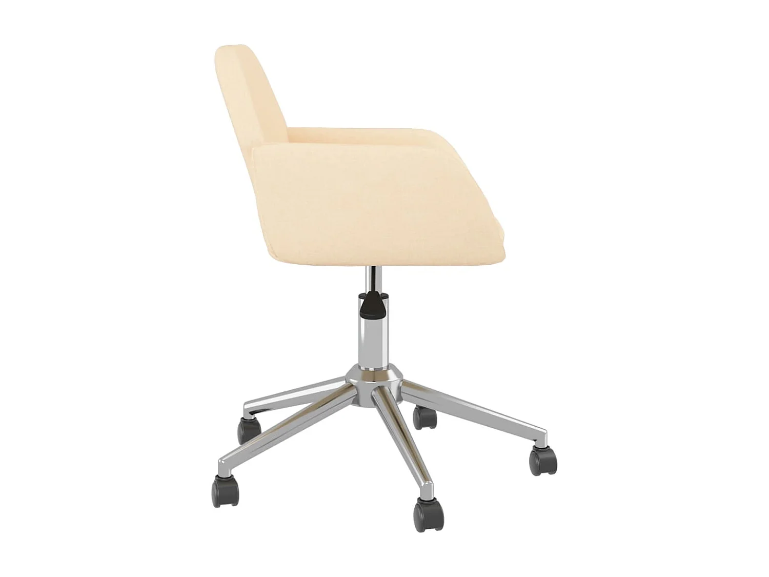 Chaise pivotante de bureau Crème Tissu