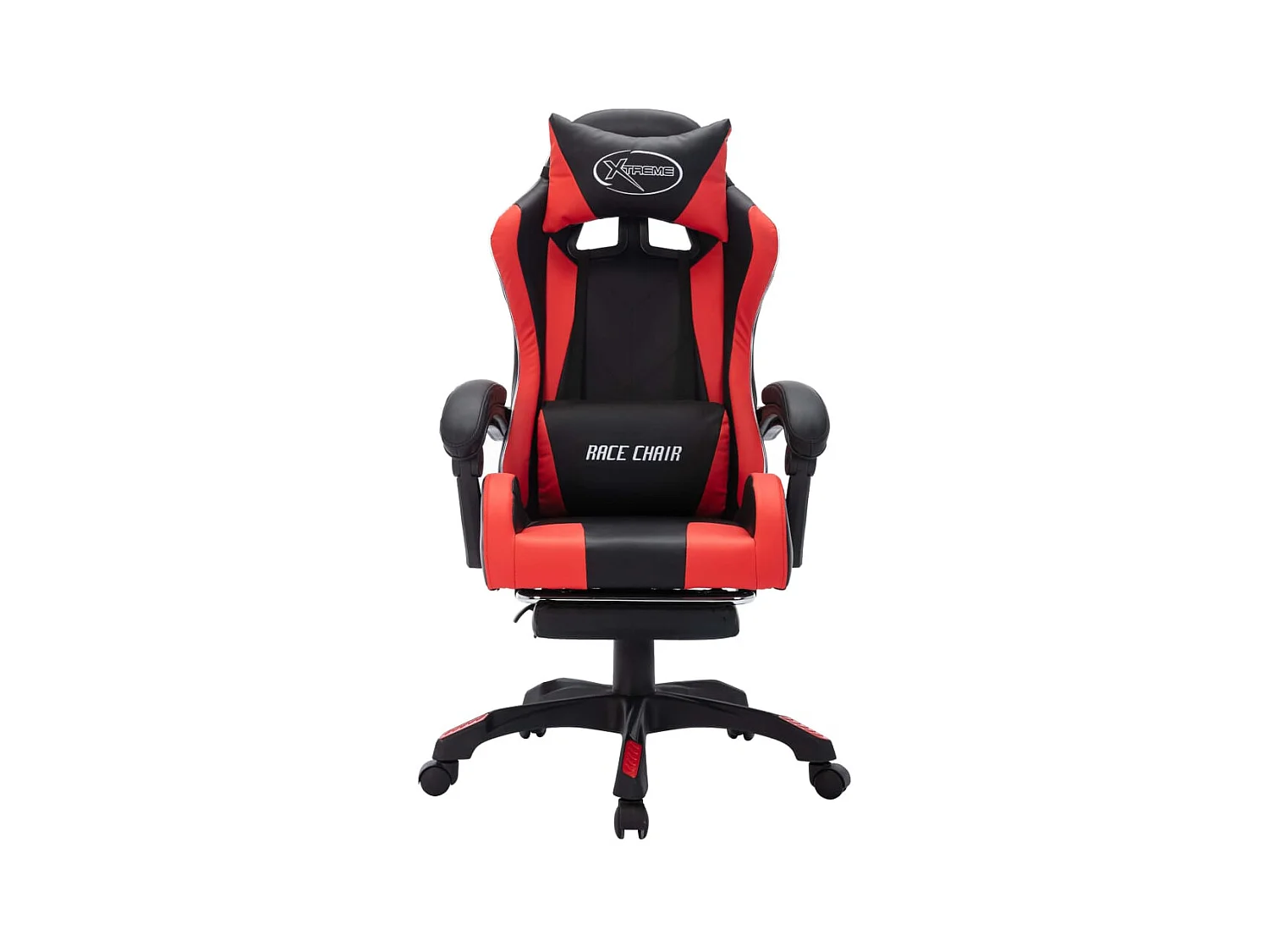 Fauteuil de jeux vidéo avec LED RVB Rouge et noir Similicuir