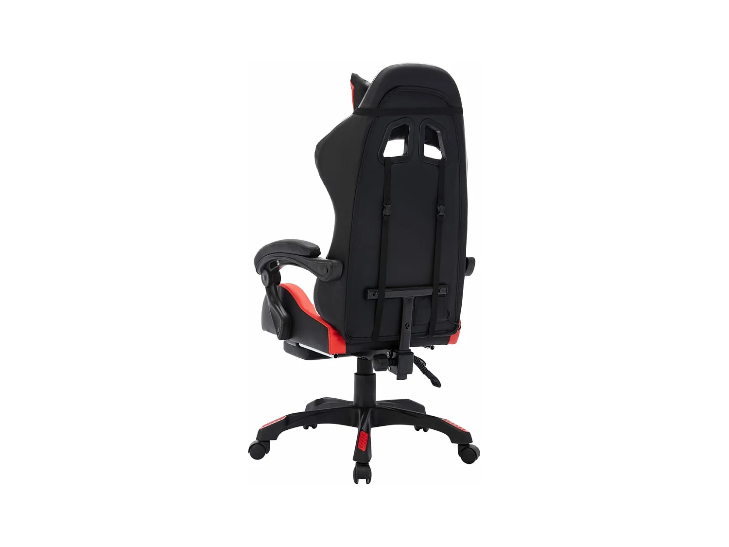Fauteuil de jeux vidéo avec LED RVB Rouge et noir Similicuir