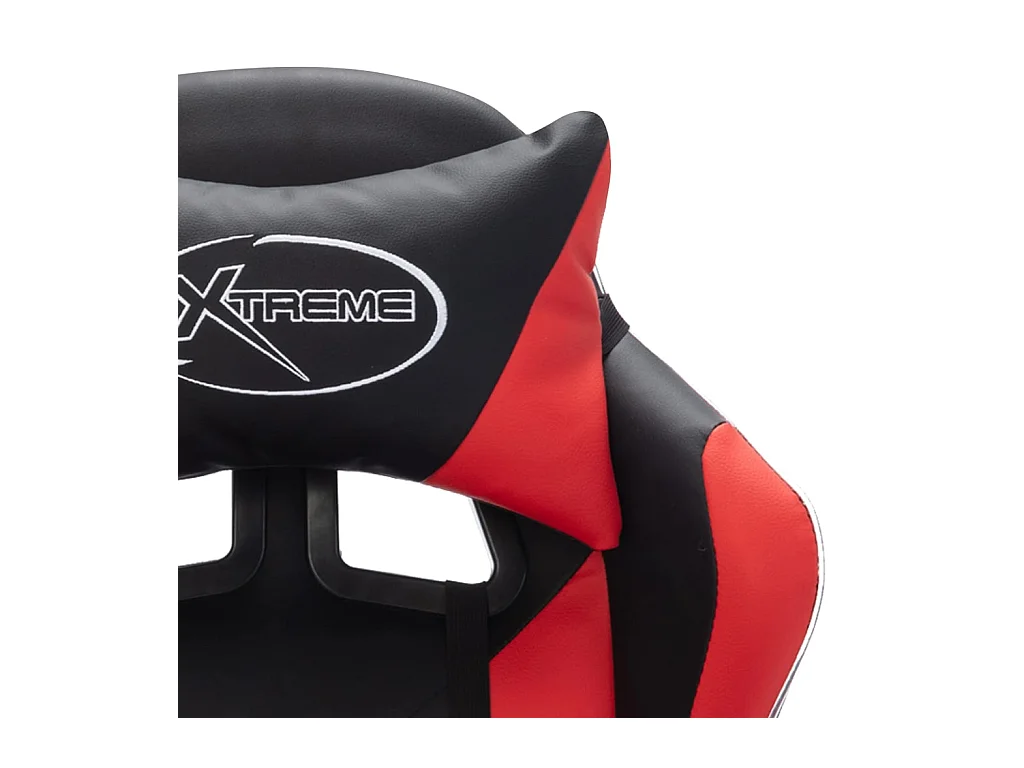 Fauteuil de jeux vidéo avec LED RVB Rouge et noir Similicuir