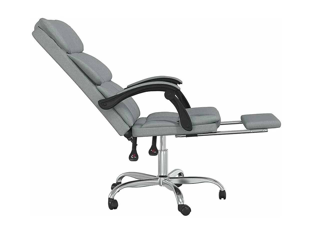 Fauteuil inclinable de bureau Gris clair Tissu