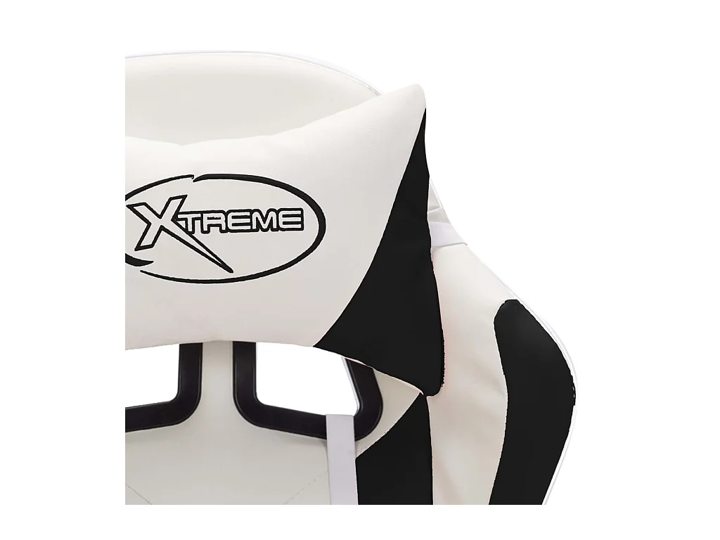 Silla videojuego con LED RGB Blanco y negro Polipiel