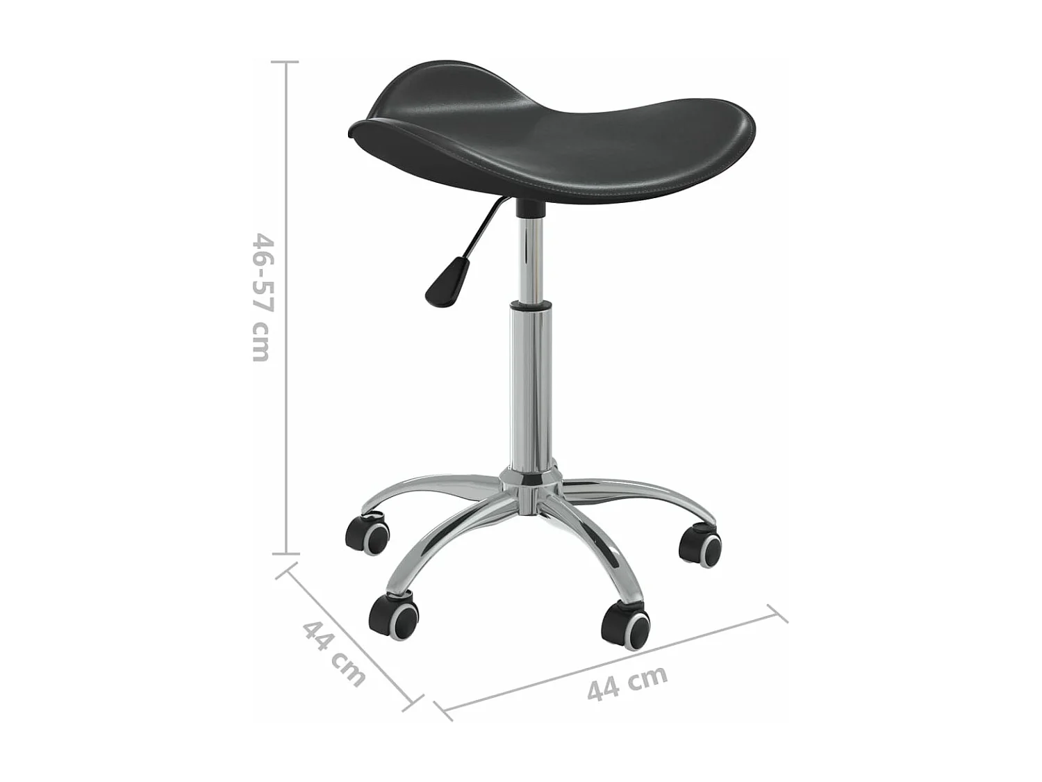 Cadeira de escritório em pele sintética preta