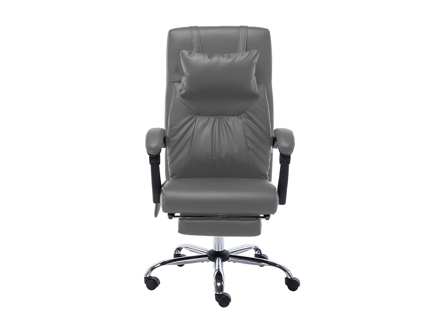 Cadeira de escritório de massagem pele sintética antracite