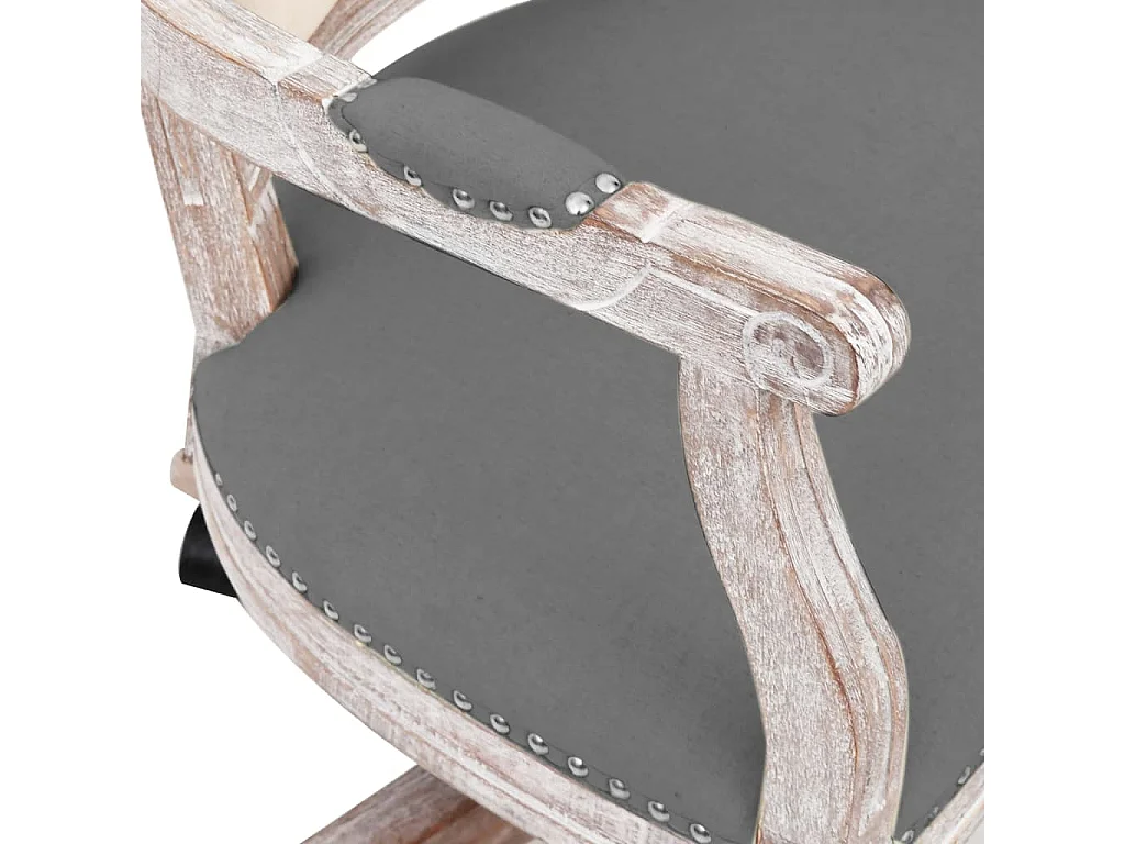 Chaise pivotante de bureau Gris foncé Tissu