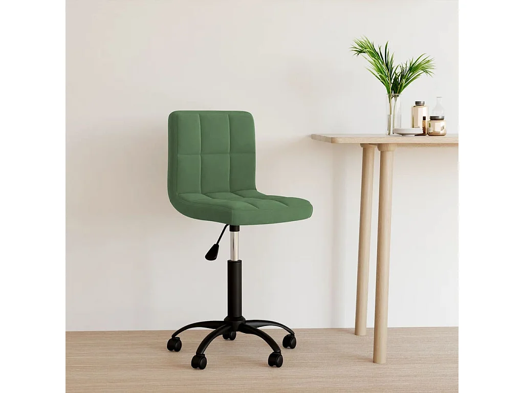 Sedia da ufficio girevole Velluto verde scuro