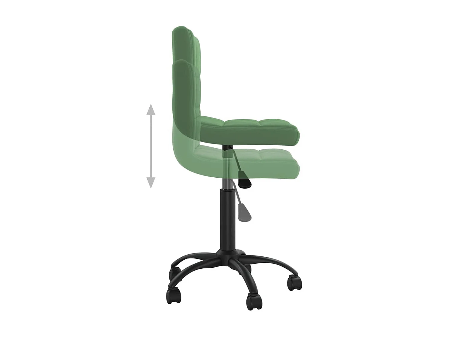 Sedia da ufficio girevole Velluto verde scuro