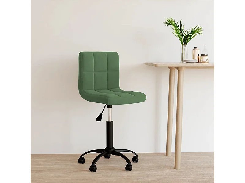 Sedia da ufficio girevole Velluto verde scuro