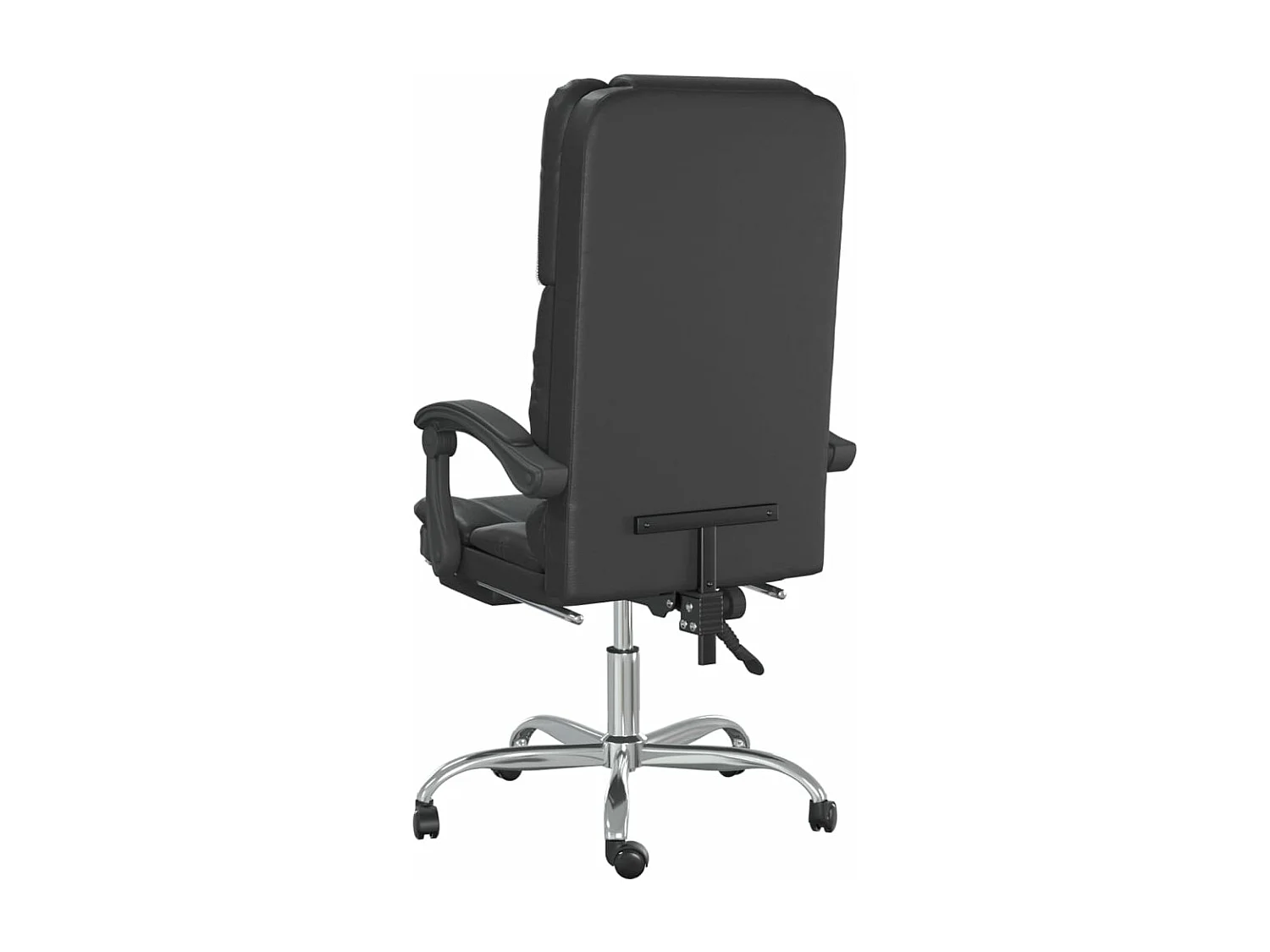 Sillón de masaje reclinable para oficina de piel sintética negra