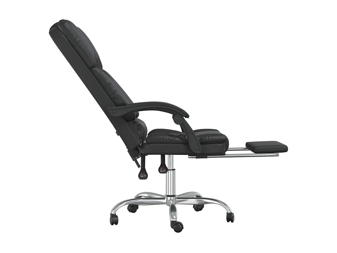 Fauteuil de massage inclinable de bureau Noir Similicuir