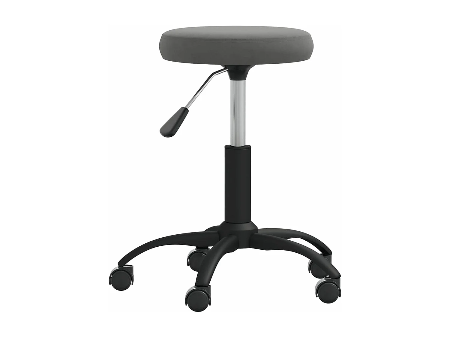 Chaise pivotante de bureau Gris foncé Velours