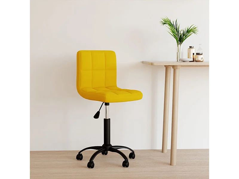 Sedia girevole da ufficio Velluto giallo senape