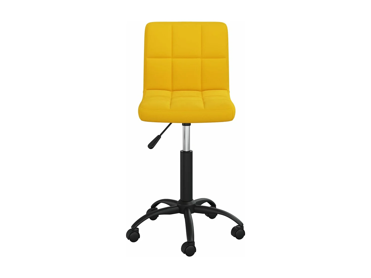 Chaise pivotante de bureau Jaune moutarde Velours